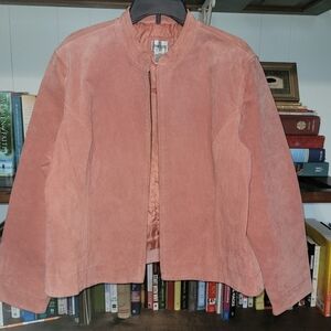 Chico's Womens Suede Jacket - Dusty Rose
